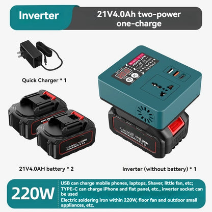 New Intelligent Inverter Portable Inverter Mobile Power Supply For Laptops Fans Outdoor Small Refrigerators And Other Appliances