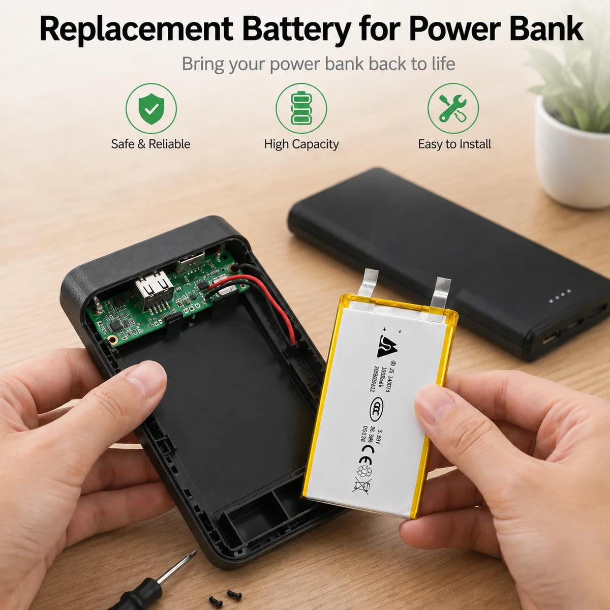 3.7V 10000mAh 146074/136074 Lithium Polymer Battery 3.85V Lipo Li-Po Rechargeable Batteries for Power Bank Laptop Hand Warmer