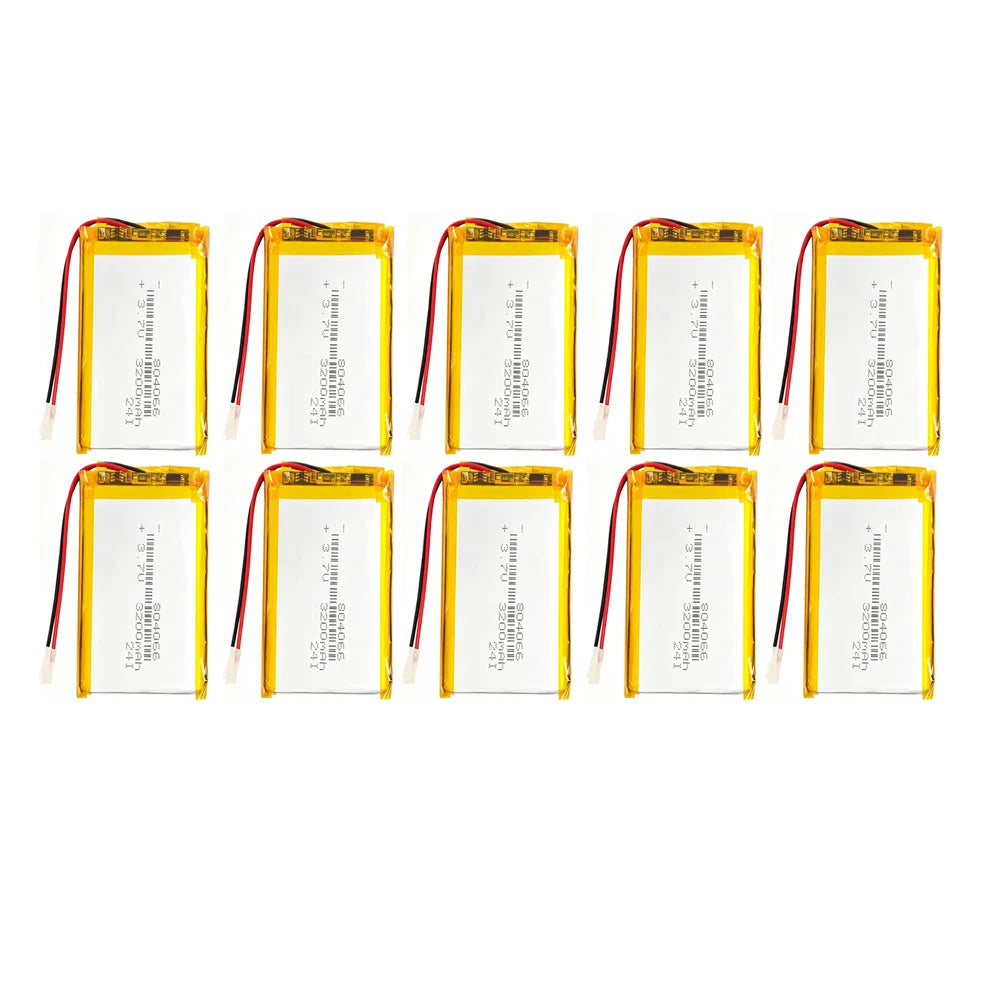 804066 3.7V 3200mAh Rechargeable Lithium Polymer Battery for Tablet Pc Speaker Camera Recorder Batteries