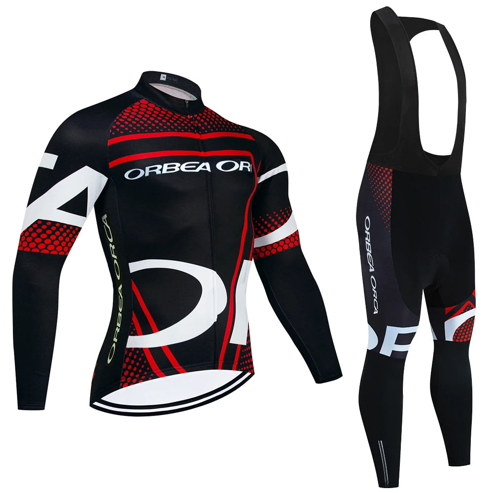 Winter 2025 New Cycling Jersey Team ORBEA ORCA Bike Jacket Pants Men Thermal Fleece Ropa Ciclismo MTB Road Bicycle Clothing