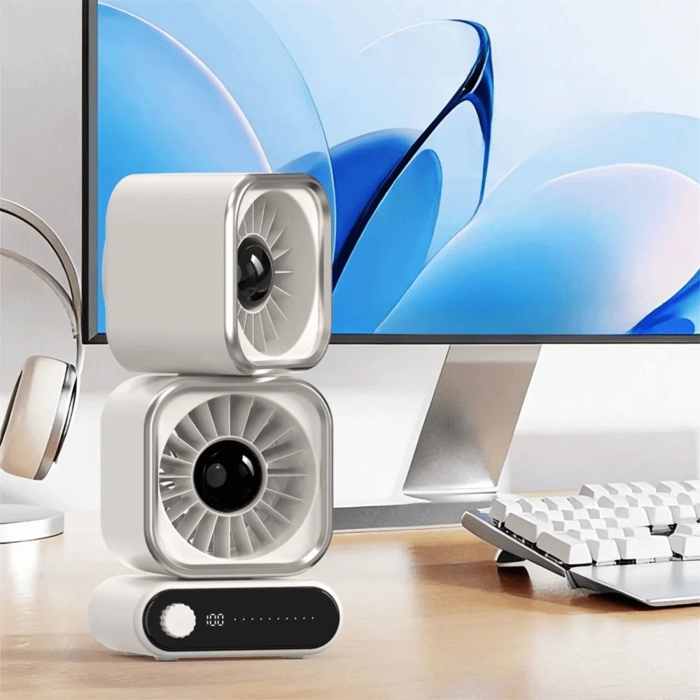 Rechargeable Battery Portable Mini Circulating Fan Quiet Operation Strong Airflow Rechargeable Personal Fan Low-Noise Design