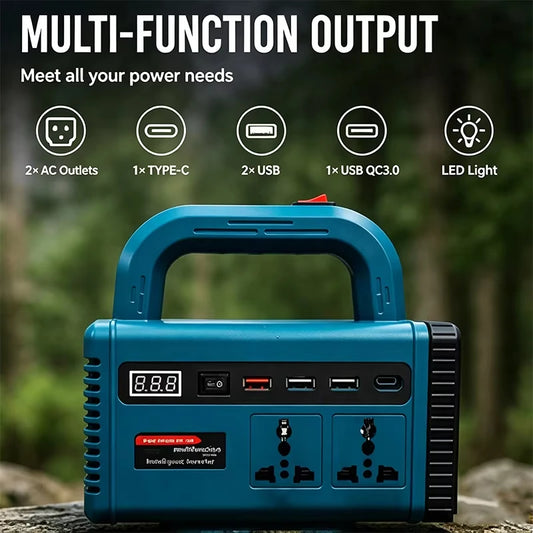 Lithium Battery Portable Inverter Power Station Multi-Function Handheld Generator Light Emergency Backup Power （without battery）