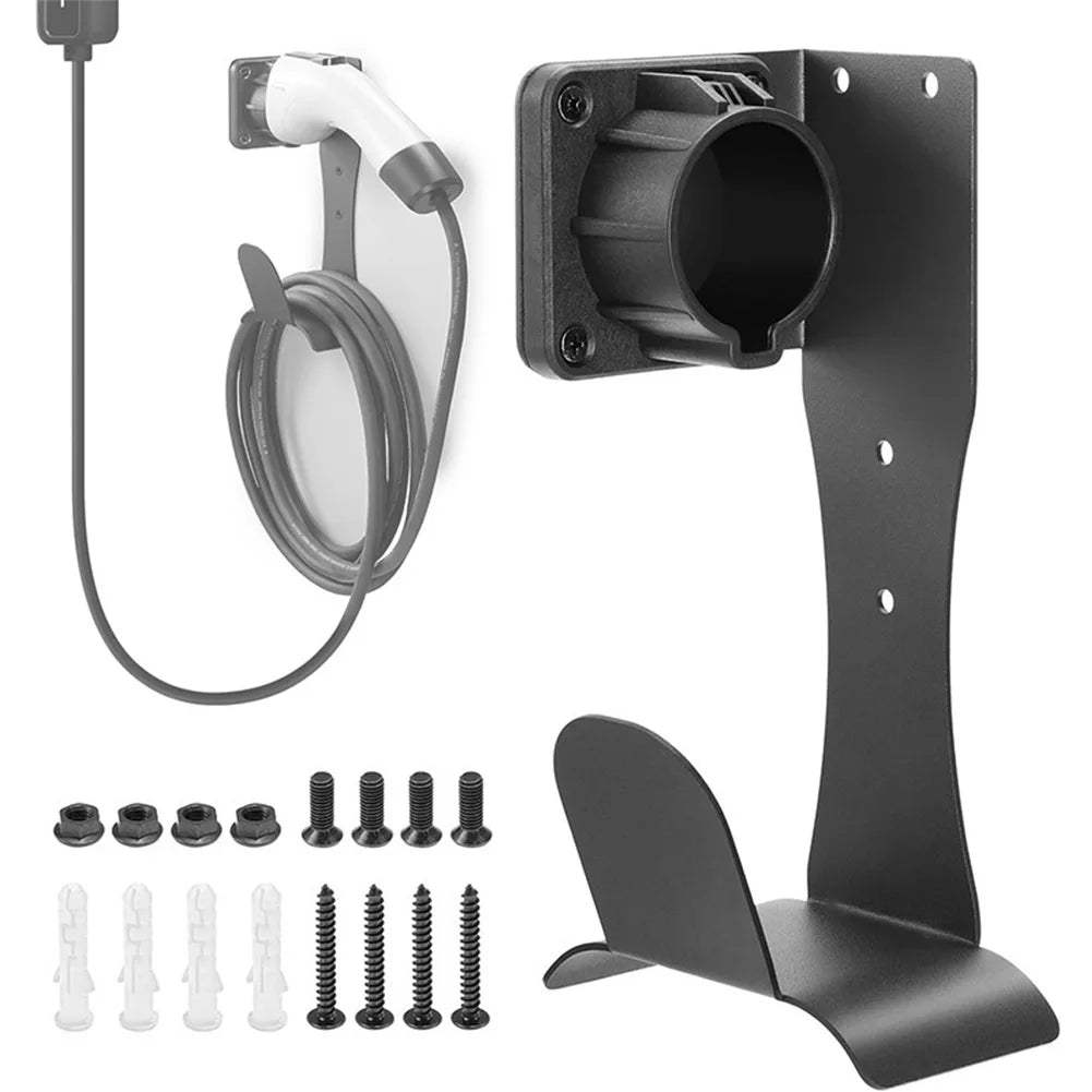 Wall Mount EV Charger Holder Garage Wall Mount Stainless Steel Wall Charger Mount EV Charger Holder Stainless Steel