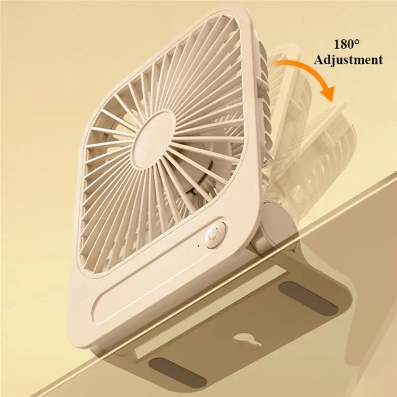 -November USB Rechargeable Portable Fan 180° Adjustable 4-Speed Cool Air Magnetic Thin Air Cooling Fan For Home Office Study