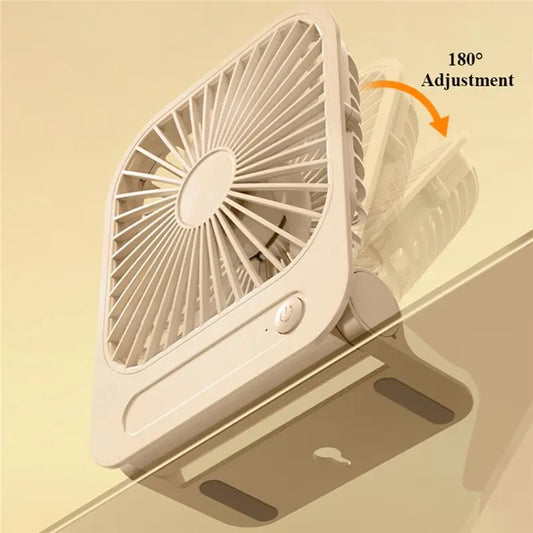 -November USB Rechargeable Portable Fan 180° Adjustable 4-Speed Cool Air Magnetic Thin Air Cooling Fan For Home Office Study