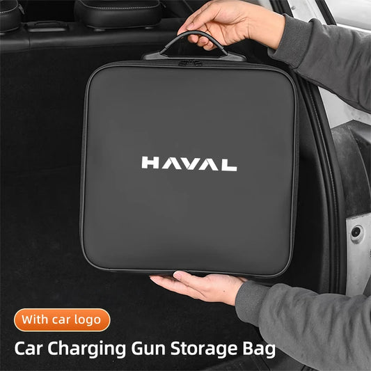 EV Car Charging Cable Storage Box Electric Vehicle Charger Cables Carry Bag For Great Wall Haval F7 H6 H2 H3 H5 H7 2026 H8 H9