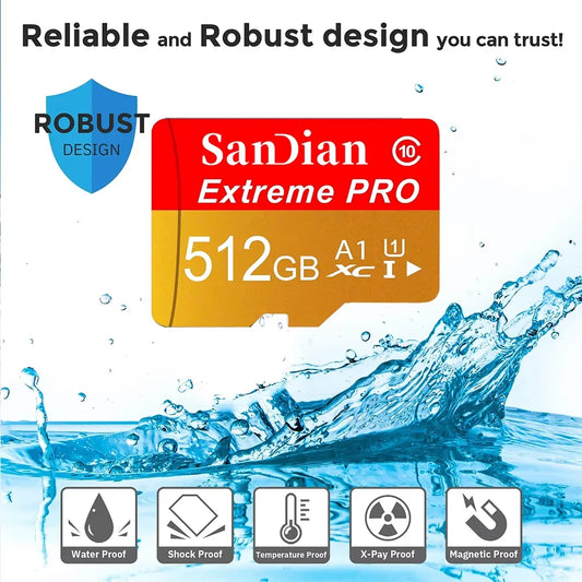 128GB Memory Card Flash Cards Reliable Micro TF Card SD High Speed Memory Sd Cards Class10 Storage Card for PC/Smartphone