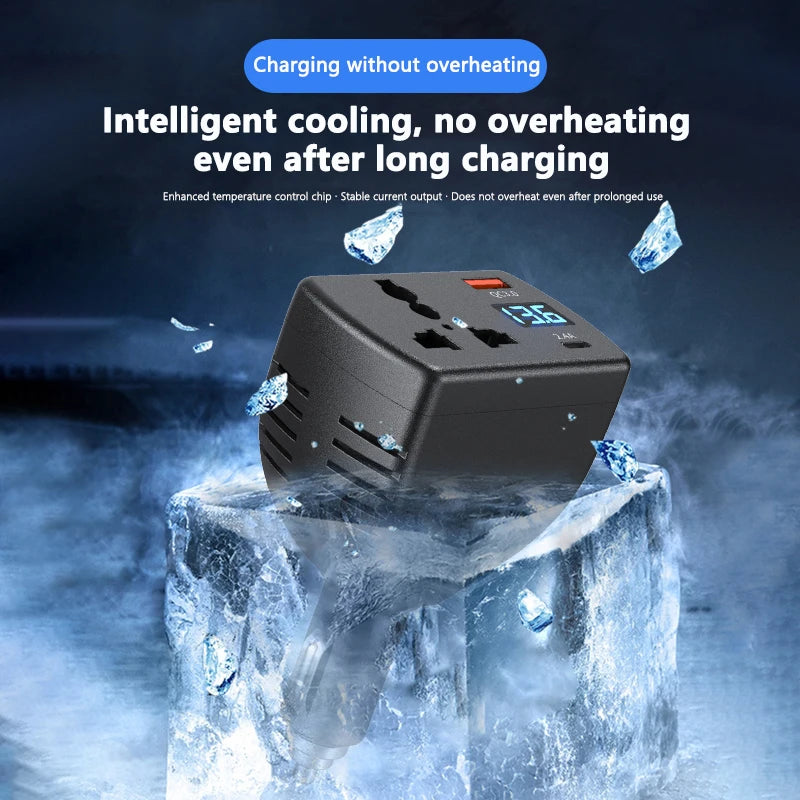 2025 Inverter 150W DC 12V To DC 220V Auto Power Inverter Car Voltage Converter Adapter Adaptor With USB Car Charger