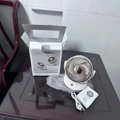 Rechargeable Portable Mini USB Fan Multi Angle Desktop Cooling Fan Indoor Student Dorm Office Household Fan