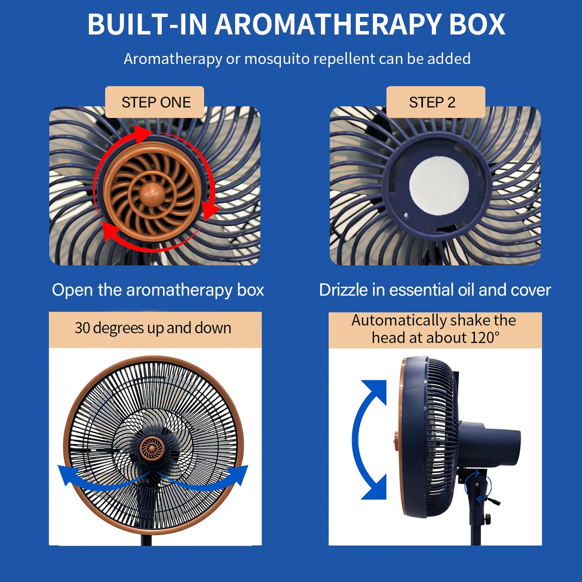 Solar Power Rechargeable Portable Solar Fan 16-Inch 16800mAh 100W Floor Fan 3D Air Circulation Electric Stand Fan Outdoor Use
