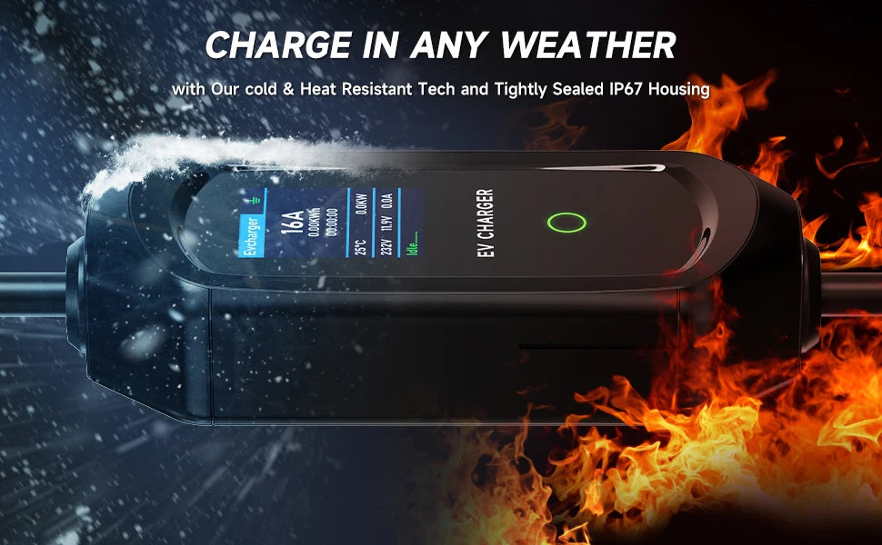 AFEEV 3.5KW 16A 1Phase Portable EV Charger Type1 SAE J1772 Electric Car Charger EVSE Fast Charging Wallbox EV Charging Station