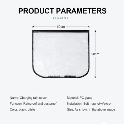 Universal EV Charging Rain Cover Waterproof Anti‑Dust Charger Connector Protector for Electric Vehicle Outdoor Charging