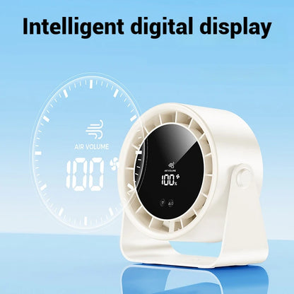 Electric Fan 2400mAh USB Charging Desktop Small Fan Silent Wall Mounted Air Circulating Fan Home Cooling Ventilator Fan