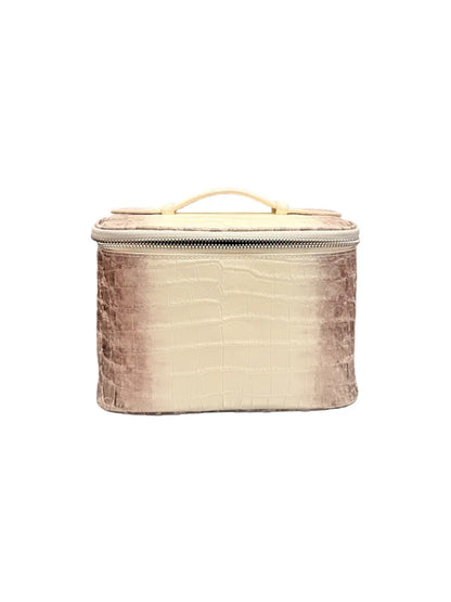 First layer cowhide crocodile pattern Makeup Bag Large Capacity Women Travel Toiletry Carry Case Classic Organizr Cosmetic pouch