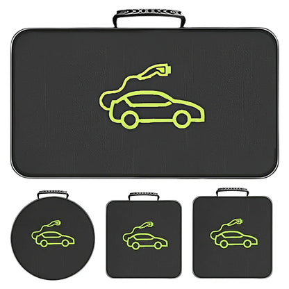 Electric Car Charger Plugs Storage Carry Bag EV Car Charging Cable Sockets Waterproof Fire Retardant Equipment Container