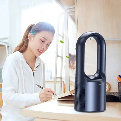 Electric Rechargeable Fan Bladeless Floor Standing Fan Cooling Child Safety Tower 2000mAh Fan Household Air Cooler  6 Gears