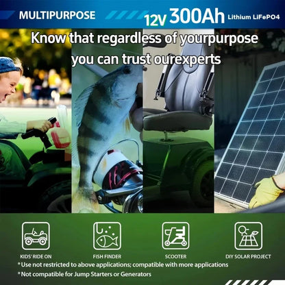 12V 200Ah Eco-Friendly Lithium Battery, High Capacity Durable PowerOutdoor Camping RV Solar Energy Storage No Power Worry