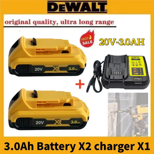 100% for DeWalt 18V 20V Max Lithium Batteries 20V 3Ah DCB203 Li ion Battery ReplacementDCB206 DCB205 DCB204 DCB200Power Tools