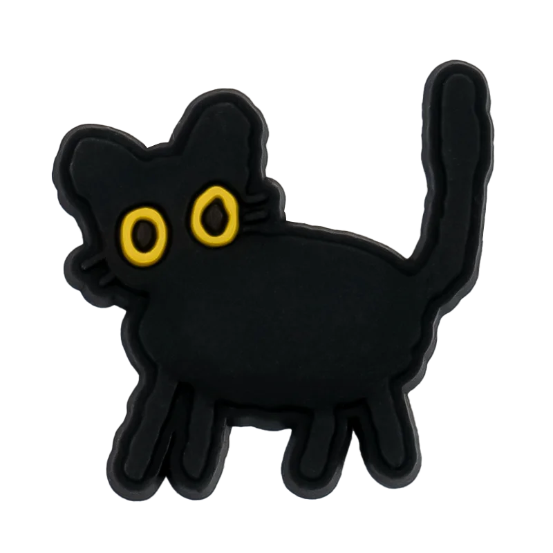 1pcs PVC Cats Charms for Clog Buckle Dollar Leaf Shoe Decorations Clips Accessories for Men Kids Favor Gifts Fit Wristband Gift