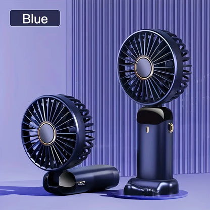 1200mAh Portable Mini Fan With LED USB Battery Fans Rechargeable Cool Cooler Small Foldable Handheld Desk Bedroom Indoor Home