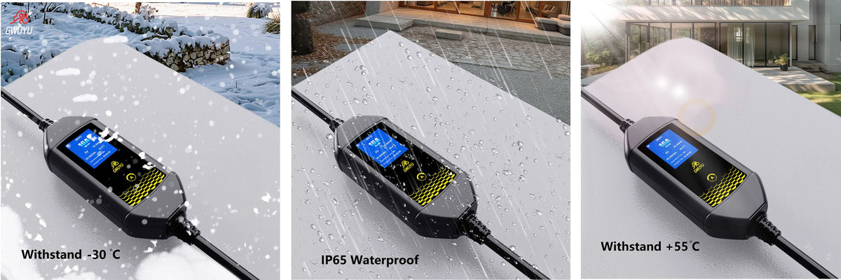Portable EV Charger 3.5KW AC EV Charging Station Type2 J1772 GBT Portable EV Charging Pile with 2.8 Inch LCD Screen APP Control