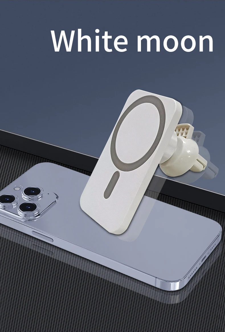 Magnetic Car Wireless Charger For iPhone 17 16 15 14 13 12 Pro Max Mini Car Phone Holder Stand Mount Fast Charging Station