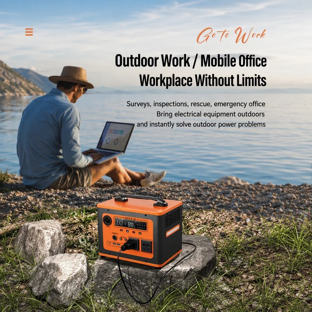 Portable Power Station,Outdoor Energy Storage Power Supply,Lithium Battery Solar Generator,Emergency Power Source for Car