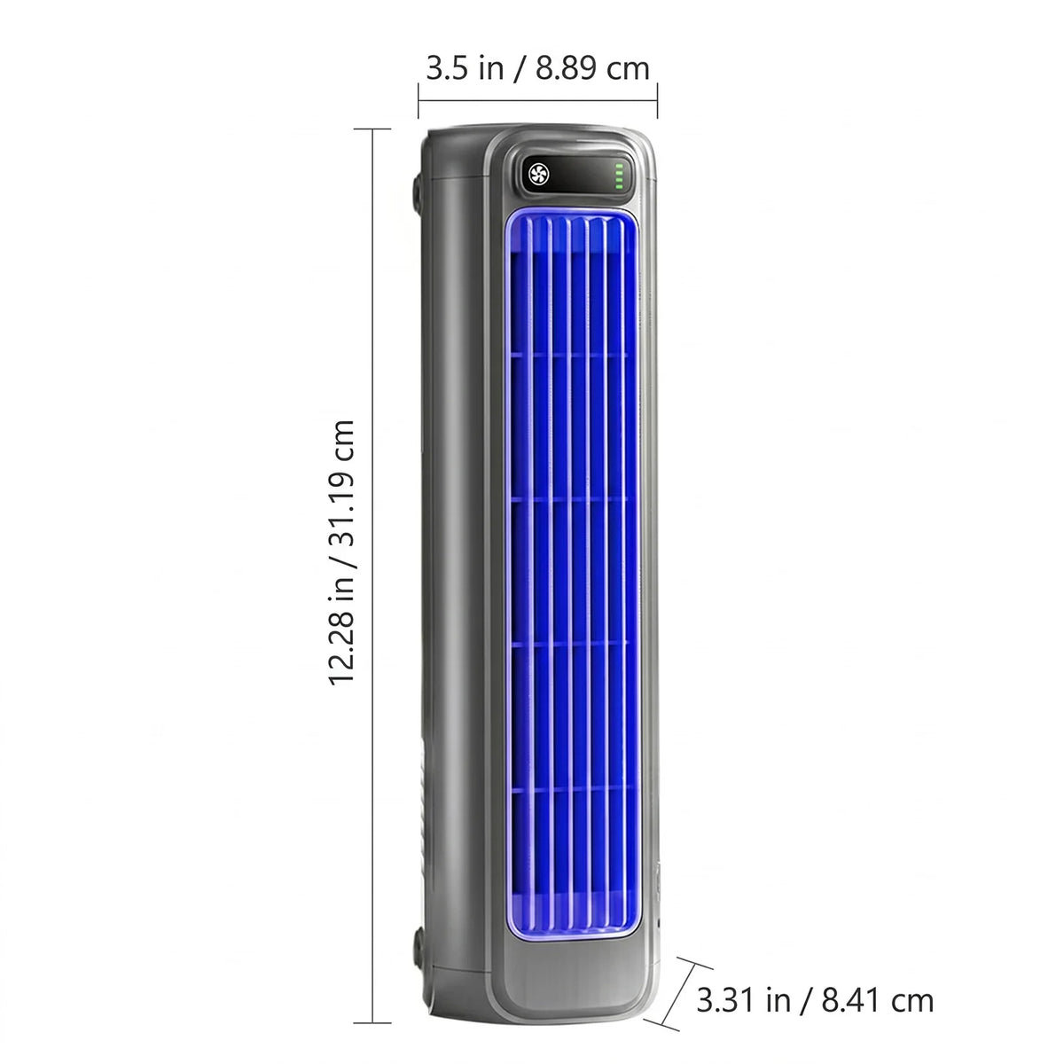 Wall-Mounted Bladeless Cooling Fan 2000mAh Quiet Circulating Fans USB Rechargeable Air Cooler for Bedroom&Kitchen&Office&Home