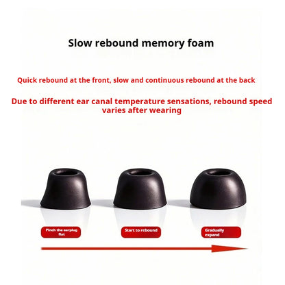 Memory Sponge Eartips for HUAWEI FreeBuds Pro4/3/2 Wireless Bluetooth Earphones Sponge Earplugs Anti Slip Noise Reducing Tips