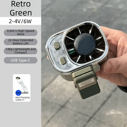 Rechargeable Battery USB Rechargeable Fan Soft Steady Airflow Durable Lightweight Material Portable Mini Fan Clip-On Design