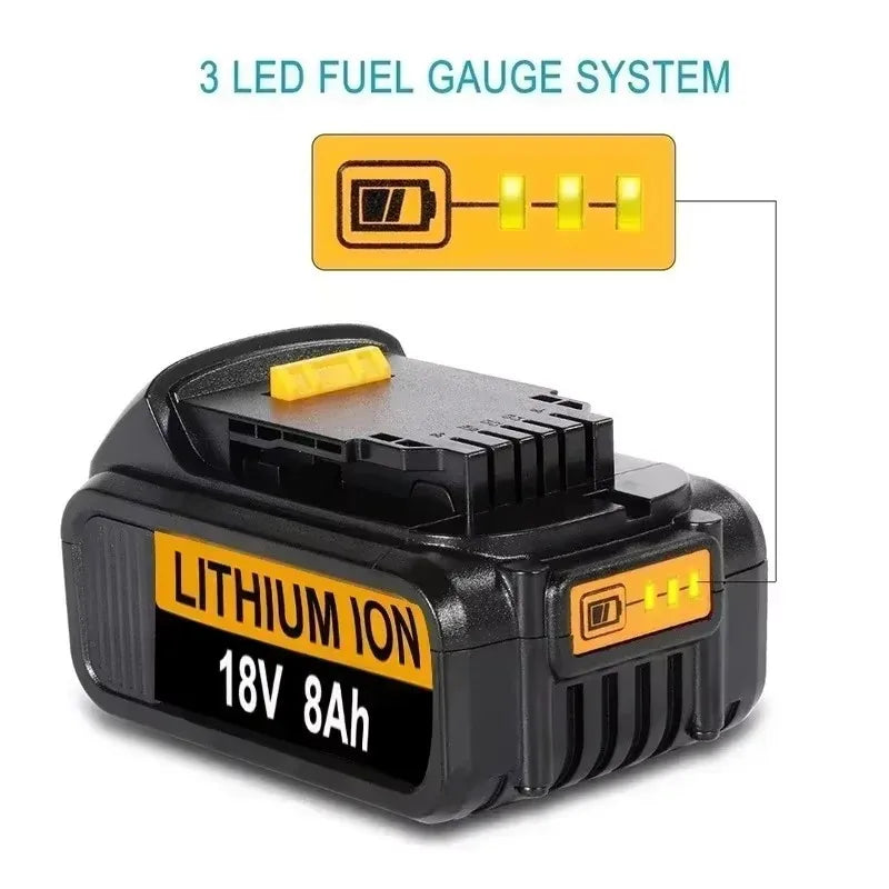 18V 6.0Ah/10.0Ah DCB200 MAX Lithium Battery 18650 for Dewalt DCB606 DCB209 DCB182 DCB205 DCB206 Power Tool Rechargeable Battery