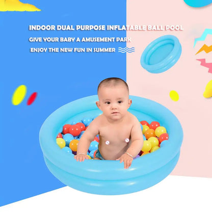 Round Inflatable Baby Toddlers Summer Swimming Pool Portable Inflatable Children Little Pump Pool Indoor Outdoor for 0-3Y Kids
