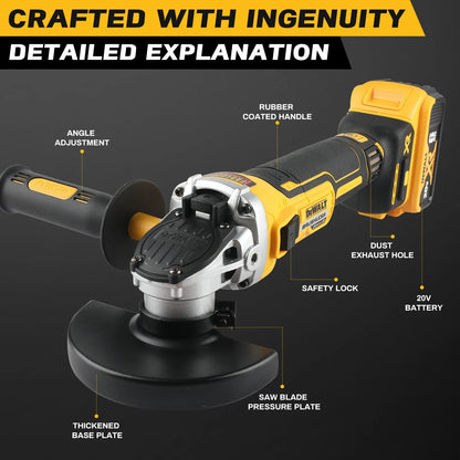 DEWALT Cordless  Angle Grinder Cutting Machine Grinding Polishing Machine Electric Diamond Cutting Grinder Power Tools