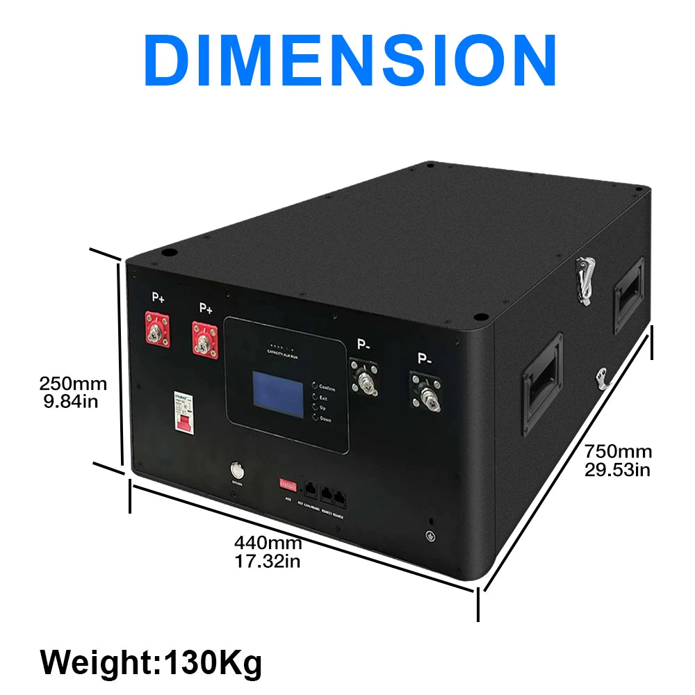 16Kwh Battery Pack 51.2V LiFePO4 48V 330Ah Lithium battery 8000 Cycles Bluetooth 16S200A Smart BMS Solar Energy Storage Akku EU