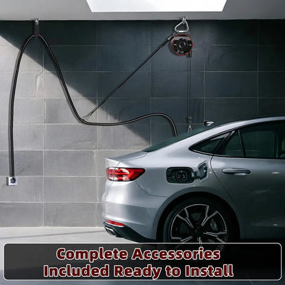 Electric Car Charger Holder Universal Wall Mount Protective EV Charger Cable Retractor for Outdoor Garage Ceiling Wall Parking