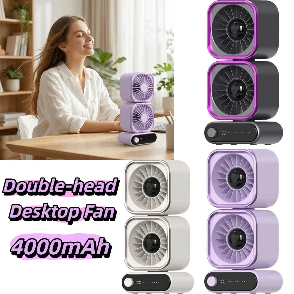 Rechargeable Battery Portable Mini Circulating Fan Quiet Operation Strong Airflow Rechargeable Personal Fan Low-Noise Design