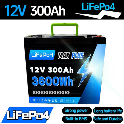 12V 200Ah Eco-Friendly Lithium Battery, High Capacity Durable PowerOutdoor Camping RV Solar Energy Storage No Power Worry