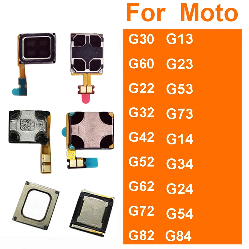Earpiece Speaker For Motorola MOTO G30 G60 G22 G32 G42 G52 G62 G72 G82 G13 G23 G53 G73 G14 G34 G24 G54 G84 Earphone Parts