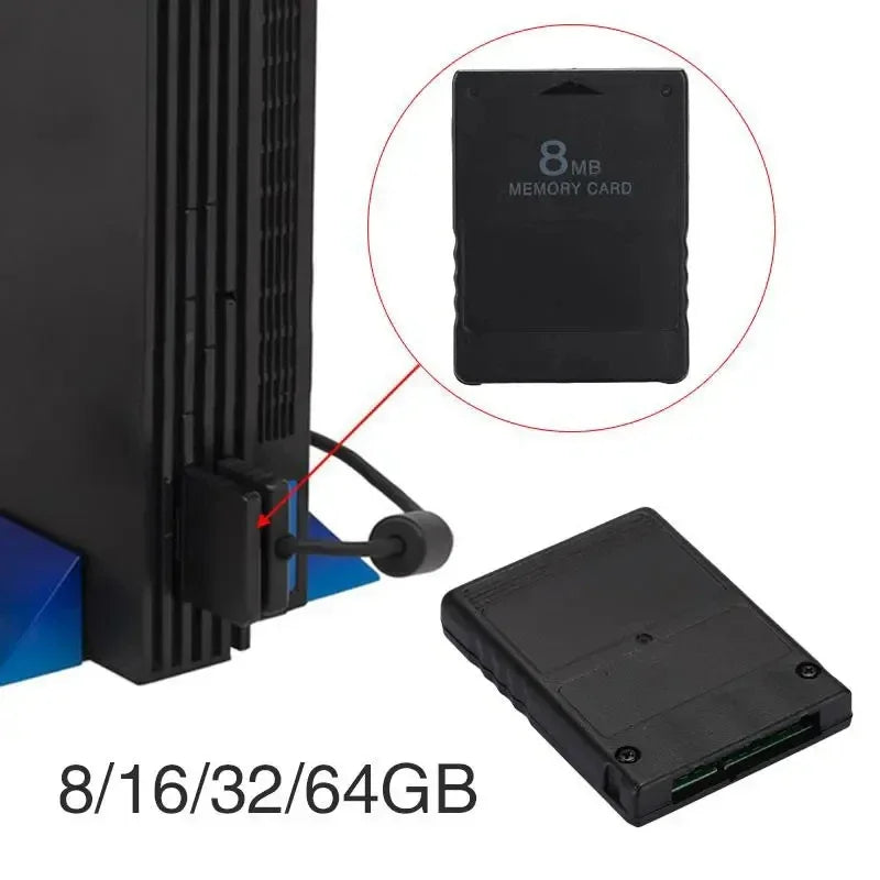 Memory Card 8M/16M/32M/64M/128M/256M for PS 2 Extended Card Save Game Data Stick Module for PS2 Console