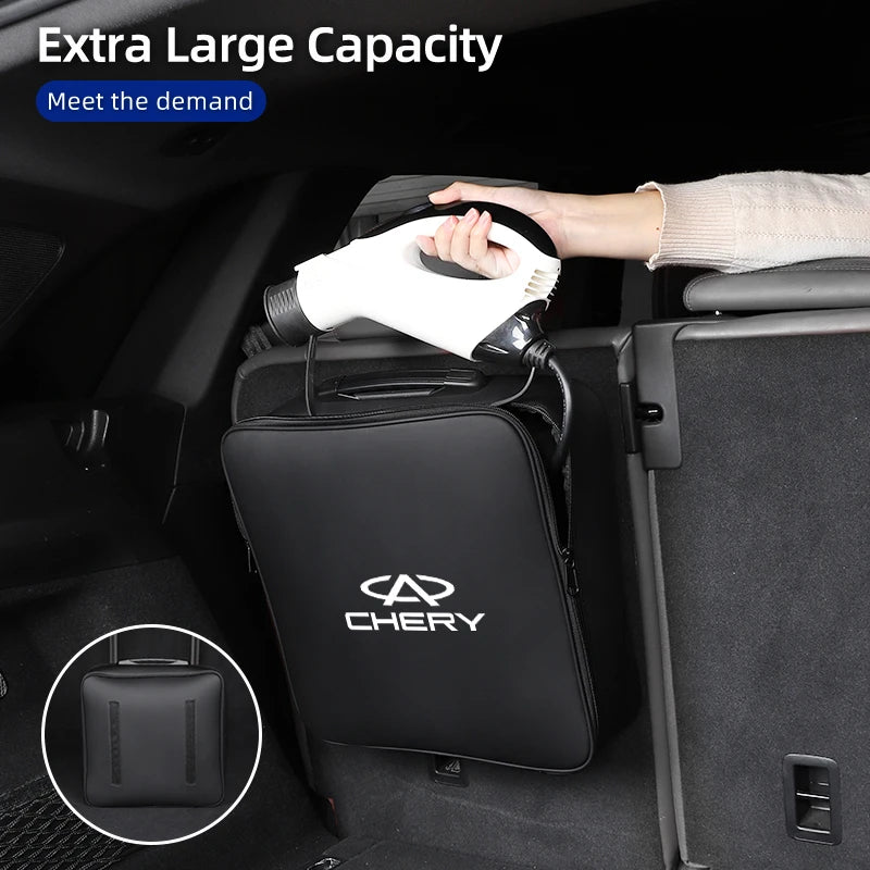 EV Car Charging Cable Storage Box Electric Vehicle Charger Cables Carry Bag For Chery Tiggo 7 Pro 8 4 5 3 2 T11 5X Amulet Fora