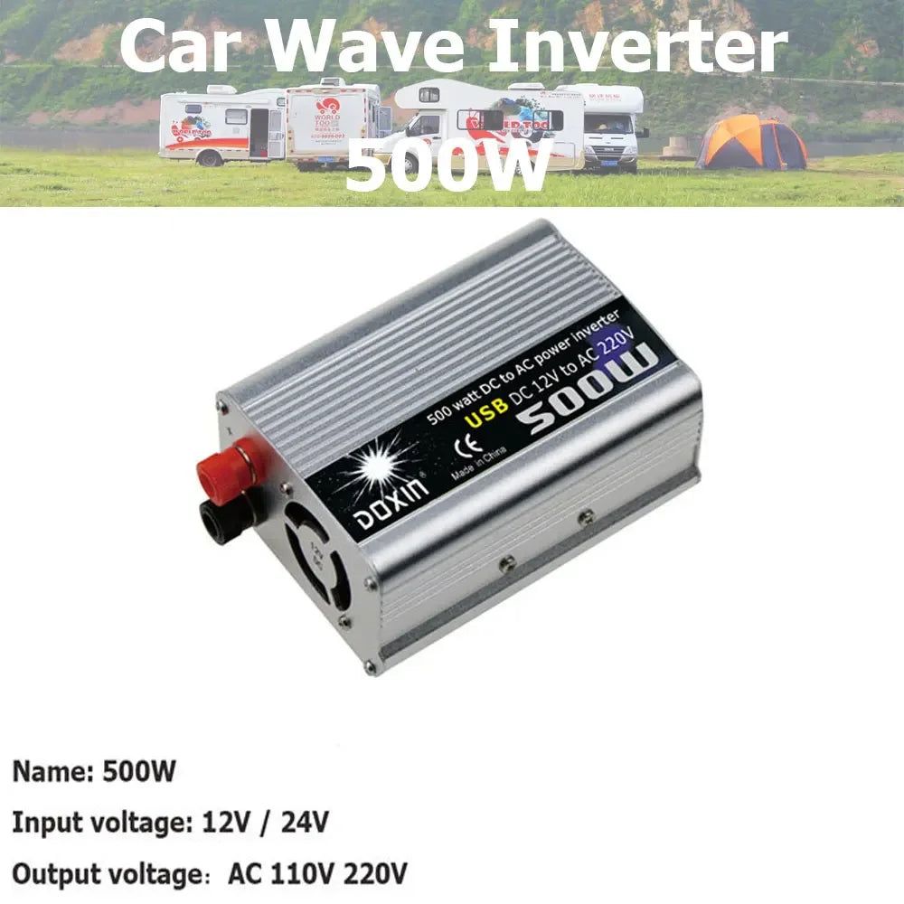Car Wave Inverter DC 12V 220V 24V 110V AC 300W 500W 800W 1000W 1500W 2000W Inversor Car Adapter Power Solar Inverter Converter