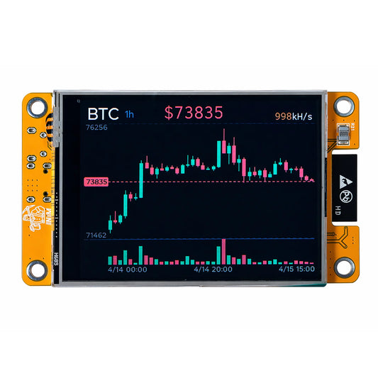 NMMiner Hashrate 987KH/s Lucky Miner for Computer Nerd 2.8 inch Solo Lottery Bitcoin Smart Display Crypto ESP32-2432S028R DROOM