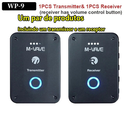 Dropshipping Wholesale M Vave WP9 Wireless Earphone Monitor 2.4GHz ISM Transmitter Receiver Support Stereo Mono Recording