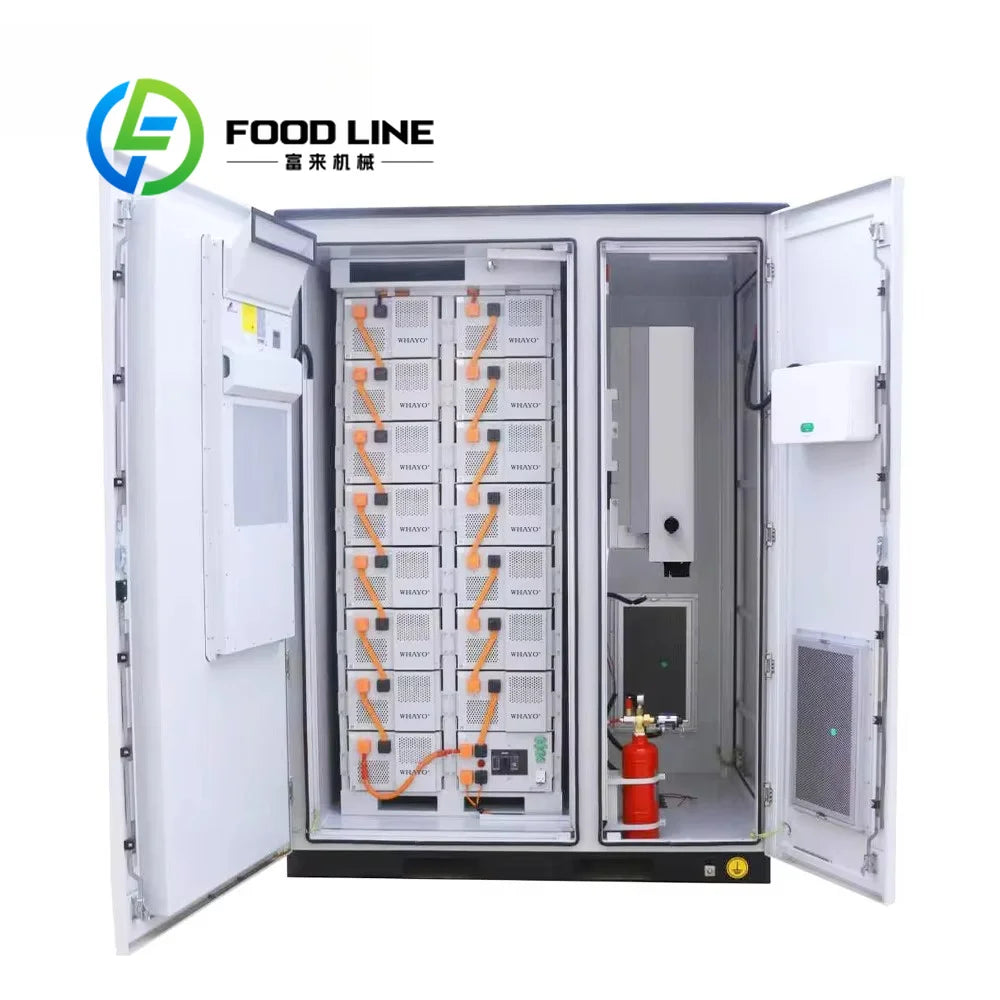 80KW 100KW All One Commercial Industrial LiFePO4 Lithium Ion Cabinet 225kWh 241kWh Off-grid Energy Storage System Air Customize