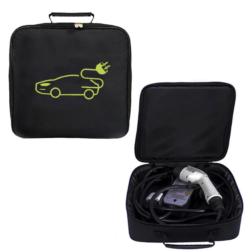 New Electric Vehicle Car Charging Cable Storage Carry Bag EV Charger Plugs Sockets Waterproof Fire Retardant Equipment Container