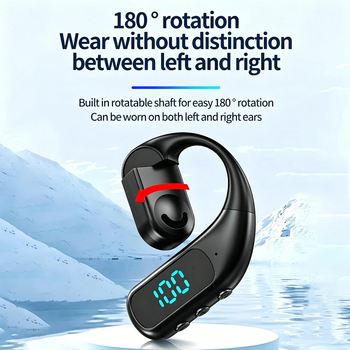 Wireless Bluetooth Headphones With Microphone Earphone Air Conduction AI Intelligent Noise Cancelling Handsfree Talk Headset
