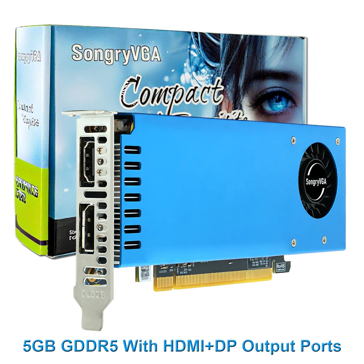 SongryVGA GTX 1060 3/5/6GB Low Profile Graphics Card,GDDR5 PCIe 3.0 x16 192-Bit HDMI DP Outputs Compatible SFF/Thin ITX/HTPC PC