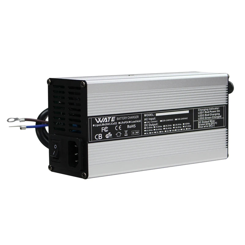 WATE 50.4V 12A charger Lithium ion battery 12S output voltage 44.4V high-power charger
