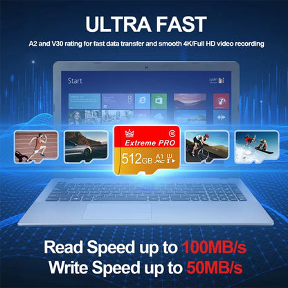 Ultra TF Cards 512GB 256GB 128GB 64GB Memory Card Micro TF SD Card SD Cards Full HD U3 for Gaming Console/PC/Desktop
