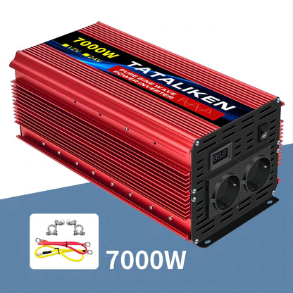 Inverter Pure Sine Wave  2500W/3500W/4500W/5000WDC 12V/24V to AC 220V 230V Voltage Transfer Converter Charging Adapter EU Socket